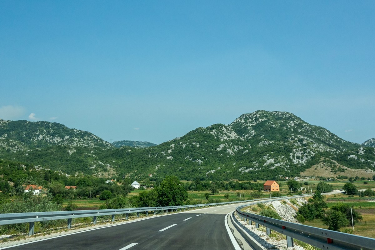 Road through Montenegrin mountains